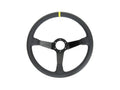 Volant Racing en cuir noir Ø380 — DTC Parts
