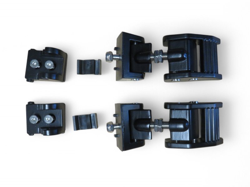 Motorhaubenverschlüsse aus eloxiertem Aluminium schwarz für Jeep Wrangler JK - Paar — DTC Parts