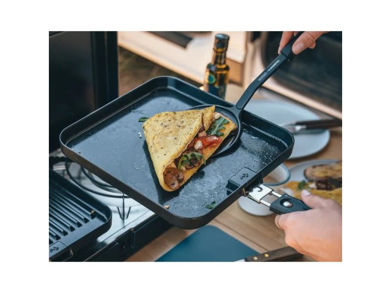 Glatte Grillplatte 2 Cook mit abnehmbarem Griff – Cadac
