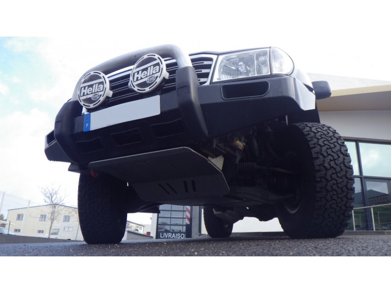 Unterfahrschutz vorn aus Aluminium 8mm für Toyota HDJ100 mit Stoßstange TJM — N4-Offroad