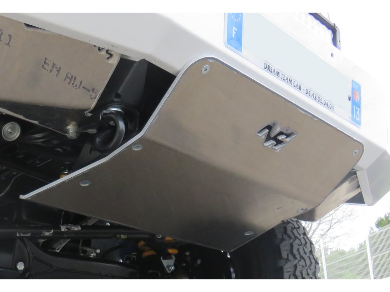 Unterfahrschutz vorn en Aluminium 8mm für Toyota HDJ80 avec Stoßstange — N4-Offroad