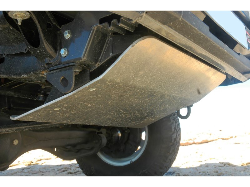 Unterfahrschutz vorn aus Aluminium 8mm für Toyota HDJ80 mit Stoßstange — N4-Offroad