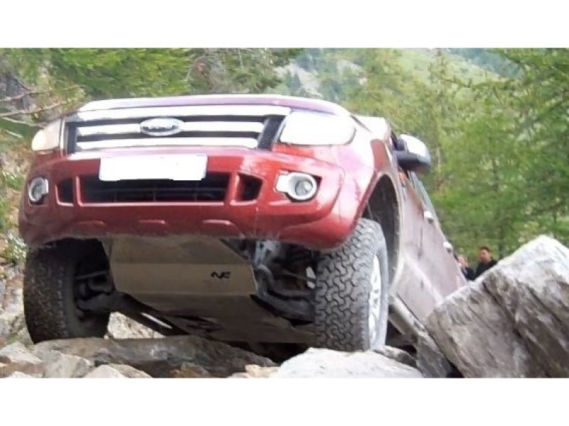 Unterfahrschutz vorn aus Aluminium 8mm für Ford Ranger T6 / T7 — N4-Offroad