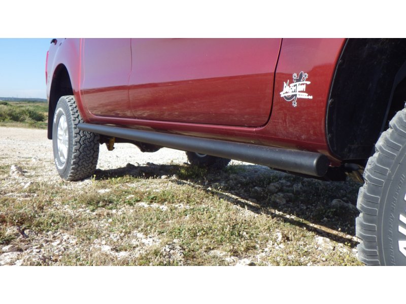 N4-Offroad Rohr-Schwellerschutz (Rock Slider) Stahl Ø60 mm für Ford Ranger T6/T7/T8 (Paar)