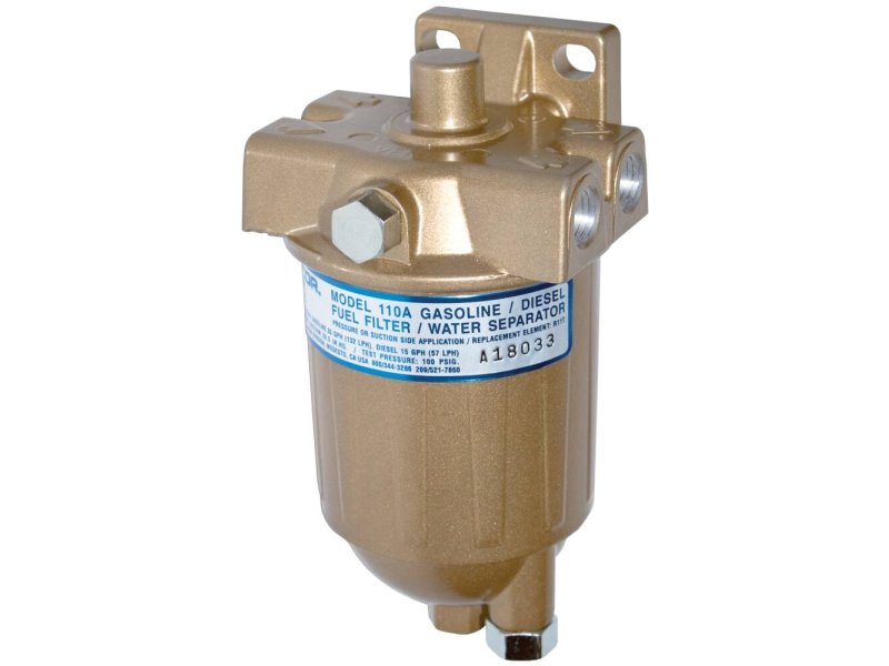 Préfiltre Racor RA110 avec séparateur d'eau - Débit 57L/h - Filtration 10 microns — Racor Parker