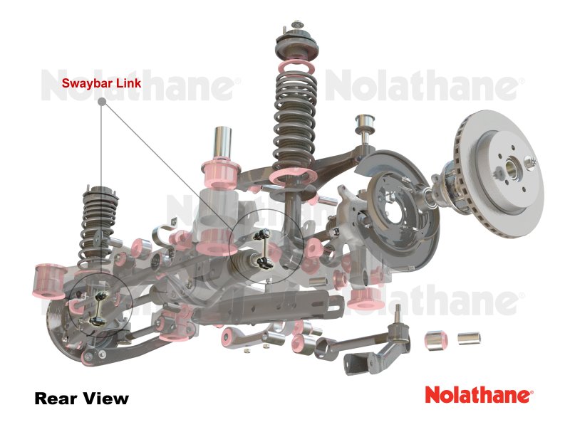 Nolathane Koppelstangen Stabilisator hinten (Paar) für Mitsubishi Pajero III & IV (V60/V80)