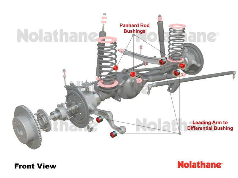 Kit Silentblock Zugstreben Vorder- oder Hinterachse LJ70 LJ73 runde Scheinwerfer — Nolathane