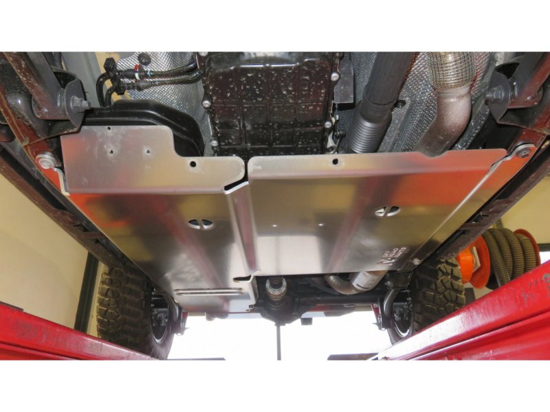 Unterfahrschutz aus Aluminium 8mm Verteilergetriebe und Tank für Jeep Wrangler JL 2.0L Benzin 3 Türen — N4-Offroad