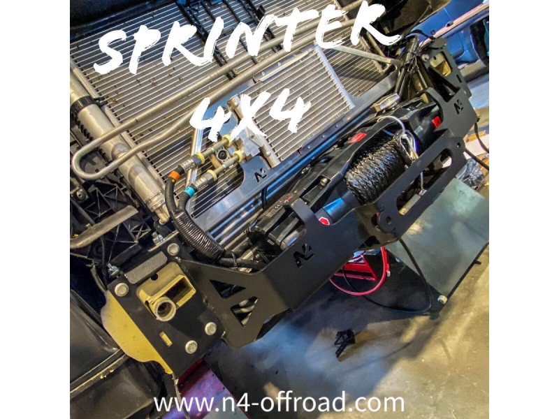 Základová deska pro integrovaný naviják v nárazníku Sprinter W906 W907 BVA — N4-Offroad