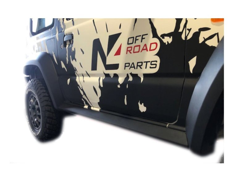 N4-Offroad Rohr-Schwellerschutz (Rock Slider) Stahl für Suzuki Jimny – Montage ohne Bohren (Paar)