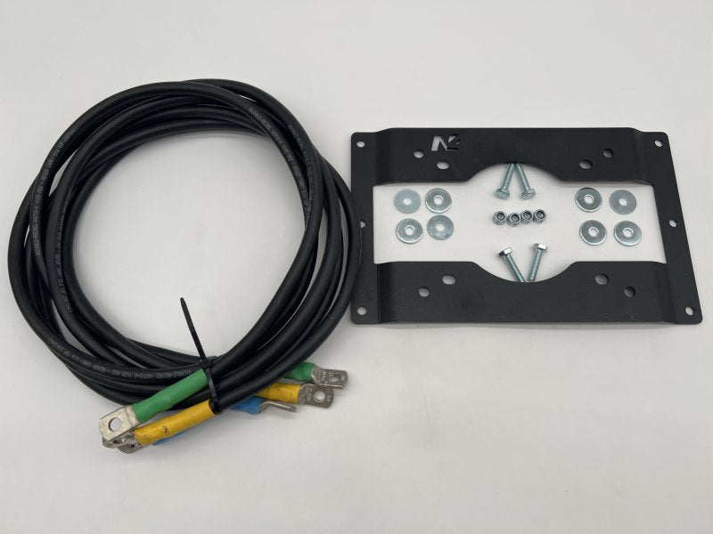 Kit Halterung spécifique fixation déport 1.5 mètres für boitier relais Seilwinde Warn VR Evo Zeon Tabor — N4-Offroad