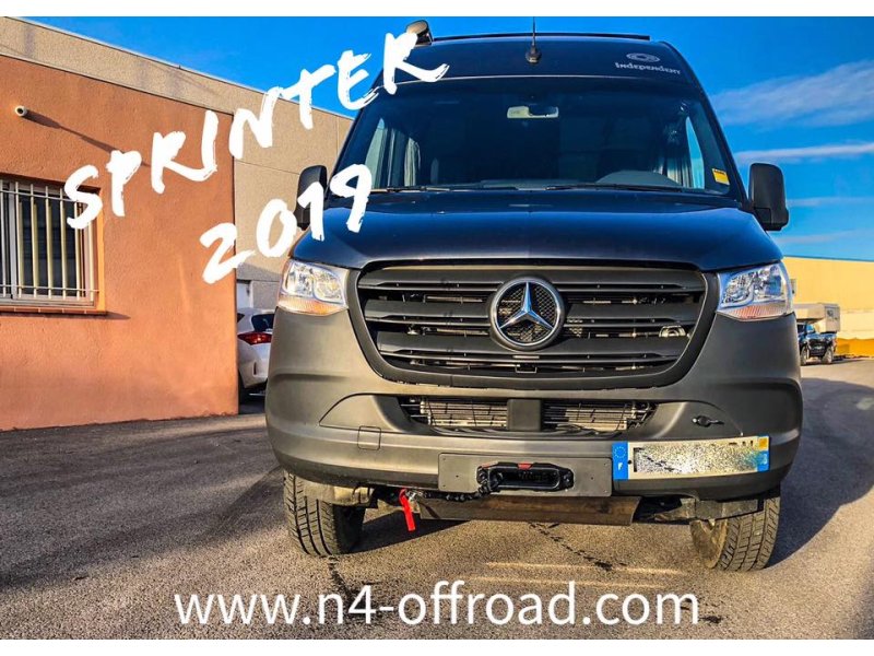 Platine Seilwinde intégrée Stoßstange Sprinter W906 W907 double ventilateur — N4-Offroad