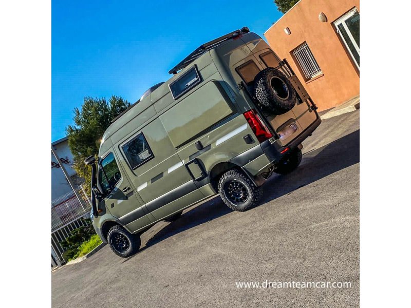 N4-Offroad Radträger für Hecktür links Edelstahl für Mercedes Sprinter III (ab 2018)