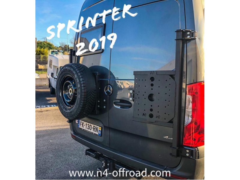 N4-Offroad Radträger für Hecktür links Edelstahl für Mercedes Sprinter III (ab 2018)