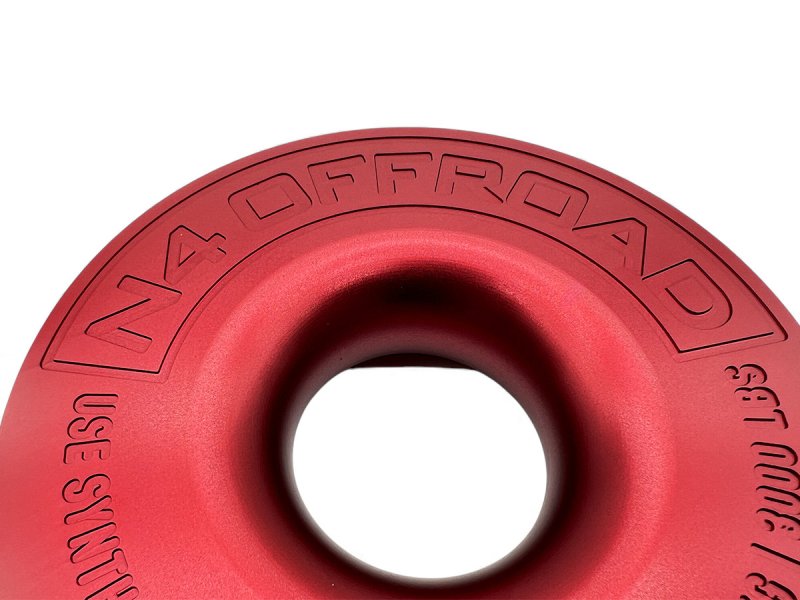 N4-Offroad Seilwinden-Ring Aluminium 13,5 t Ø148 mm rot (mit Etui)