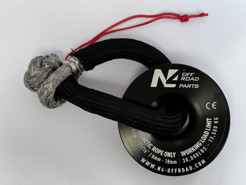 Ring Seilwindelage 13.5T aus eloxiertem Aluminium schwarz — N4-Offroad