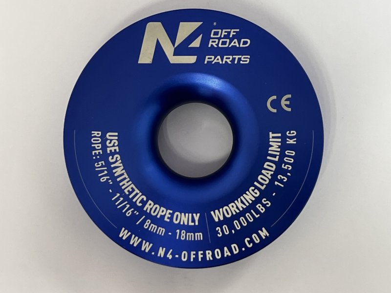Ring Seilwindelage 13.5T aus eloxiertem Aluminium blau — N4-Offroad