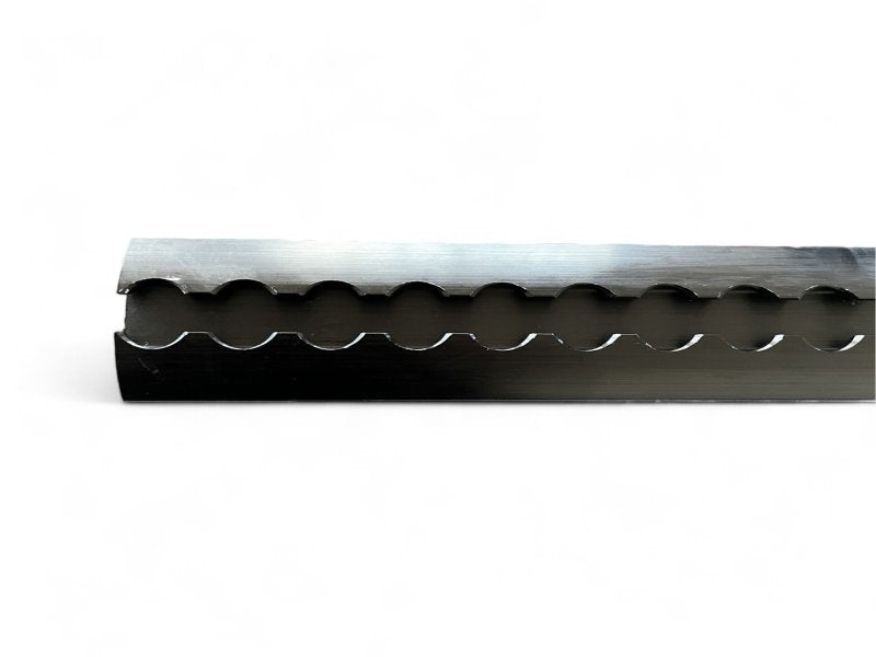 Rail arrimage Aero semi circulaire Aluminium anodise noir 2000mm — DTC Parts