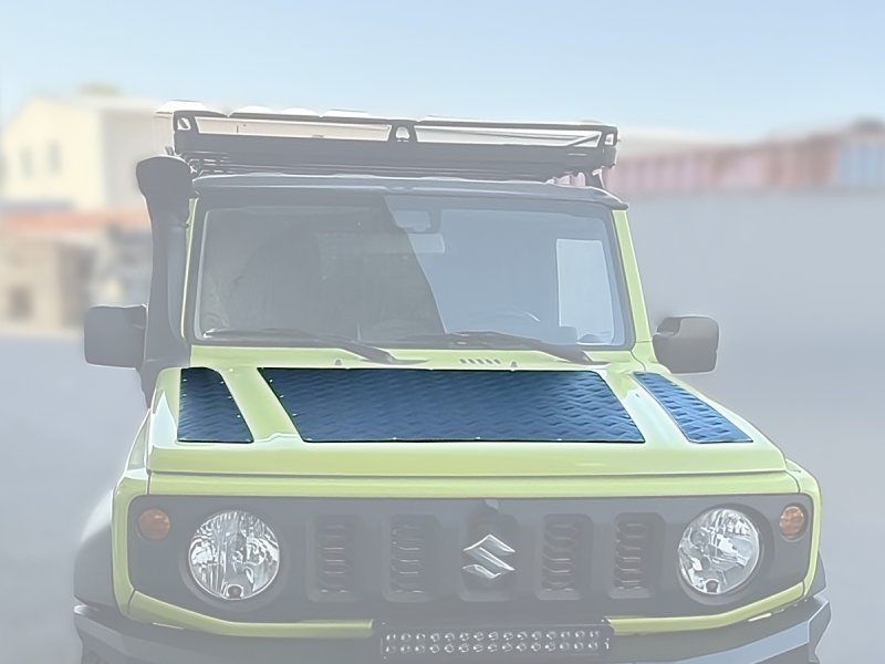Motorhaubenschutz Aluminium Riffelblech 2mm Suzuki Jimny 2018+ — N4-Offroad