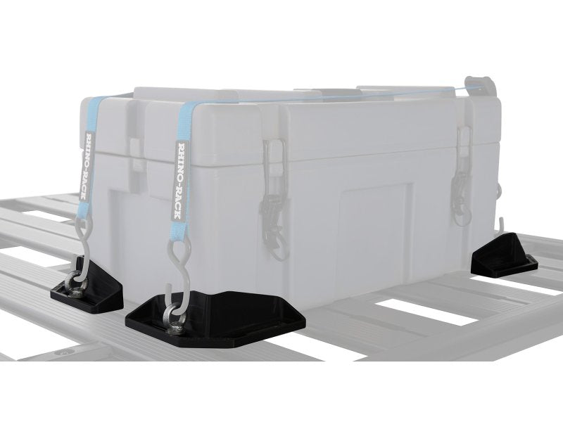Kit 4 coins avec anneaux positionnement éléments sur Dachträger. — Rhino Rack