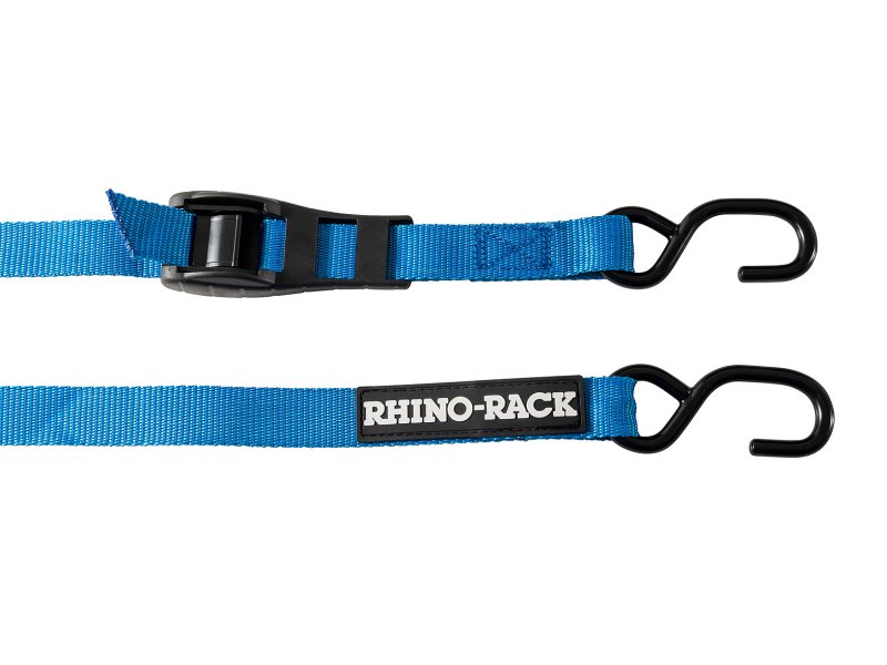 Rhino-Rack Zurrgurte mit Klemmschloss & Haken, blau 3 m (Paar)