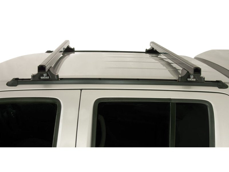 Kit 2 Dachträger-Querträger schwarz 1375mm Heavy Duty RLTP Trackmount Nissan Navara D40 2005-2015 — Rhino Rack