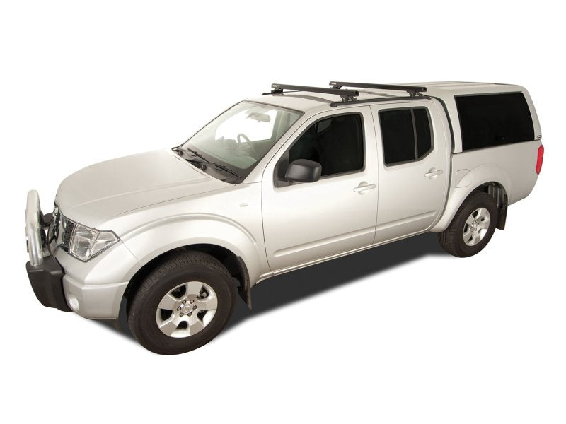 Kit 2 Dachträger-Querträger schwarz 1375mm Heavy Duty RLTP Trackmount Nissan Navara D40 2005-2015 — Rhino Rack