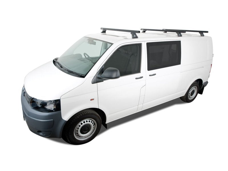 Kit 3 Dachträger-Querträger schwarz Heavy Duty 1500mm mit Füßen RLTF Volkswagen Caravelle/Multivan/Transporter T5/T6 — Rhino Rack