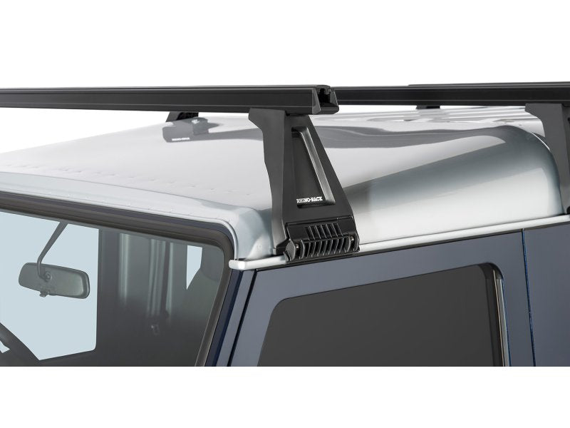 Kit 3 Dachträger-Querträger schwarz Heavy Duty 1500mm mit Füßen RL210 Land Rover Defender — Rhino Rack