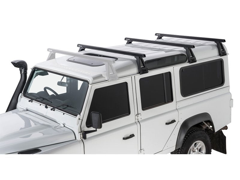 Kit 3 Dachträger-Querträger schwarz Heavy Duty 1500mm mit Füßen RL210 Land Rover Defender — Rhino Rack