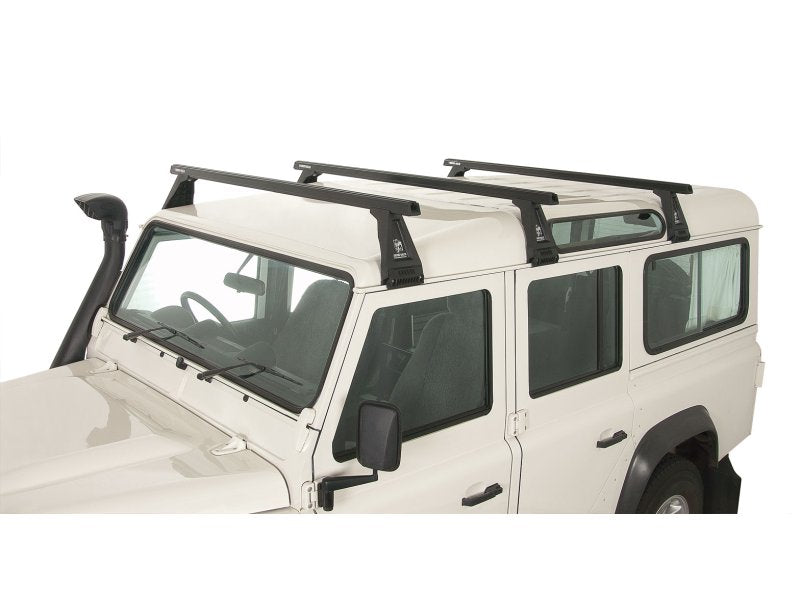 Kit 3 Dachträger-Querträger schwarz Heavy Duty 1500mm mit Füßen RL210 Land Rover Defender — Rhino Rack