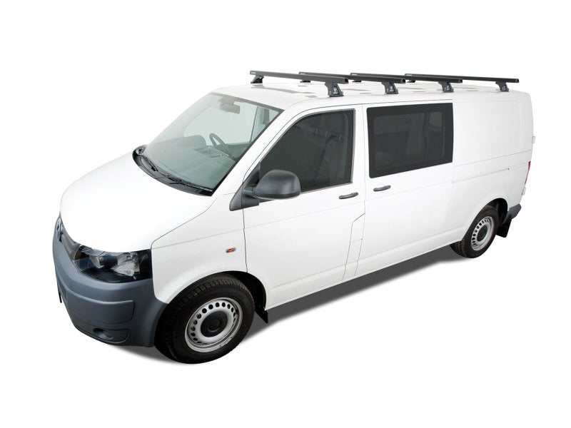 Kit 4 Dachträger-Querträger schwarz Heavy Duty 1500mm mit Füßen RLTF Volkswagen Caravelle/Multivan/Transporter T5/T6 — Rhino Rack