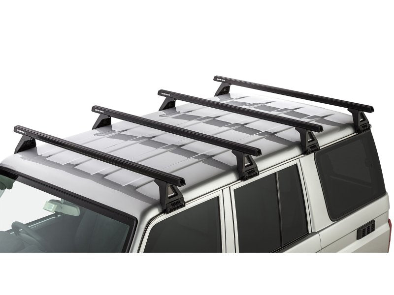 Kit 4 Dachträger-Querträger schwarz Heavy Duty 1500mm mit Füßen RL150 Toyota Land Cruiser Serie 76 2007 — Rhino Rack