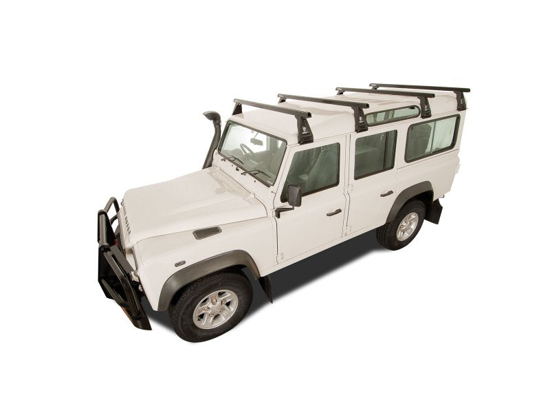 Kit 4 Dachträger-Querträger schwarz Heavy Duty 1500mm mit Füßen RL210 Land Rover Defender 110 1993-2020 — Rhino Rack