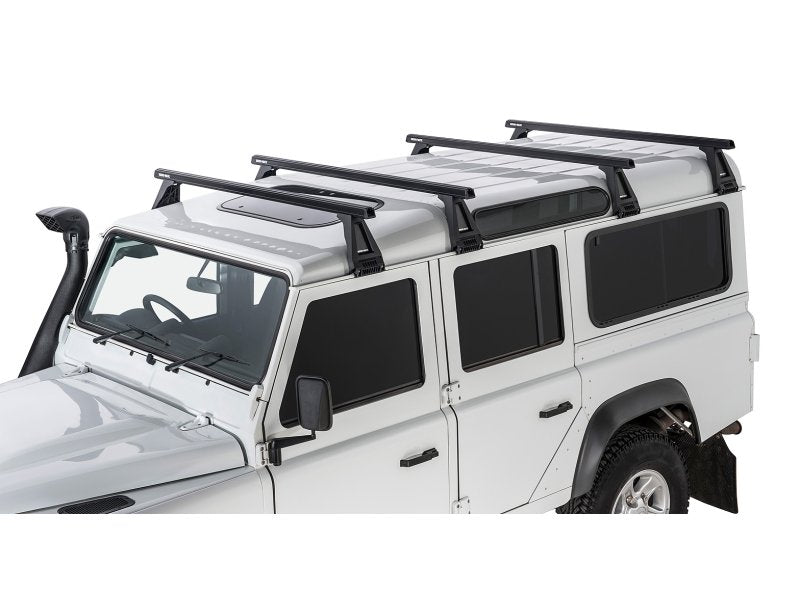 Kit 4 Dachträger-Querträger schwarz Heavy Duty 1500mm mit Füßen RL210 Land Rover Defender 110 1993-2020 — Rhino Rack