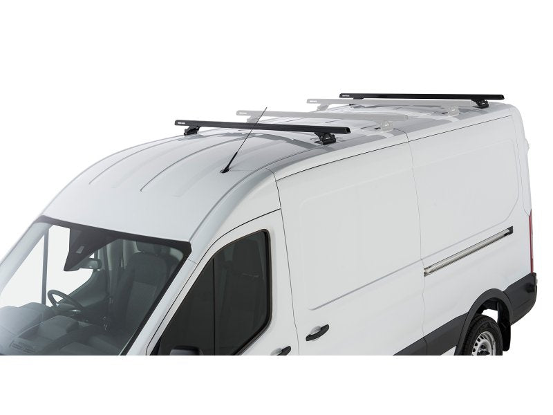 Kit 2 Dachträger-Querträger schwarz Heavy Duty 1800mm mit Füßen RLTP Ford Transit 2014 — Rhino Rack