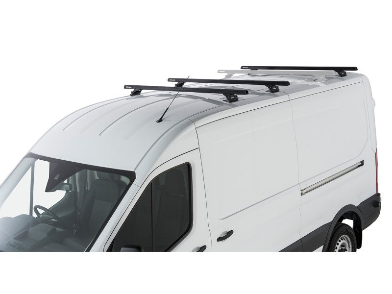 Kit 3 Dachträger-Querträger schwarz Heavy Duty 1800mm mit Füßen RLTP Ford Transit 2014 — Rhino Rack