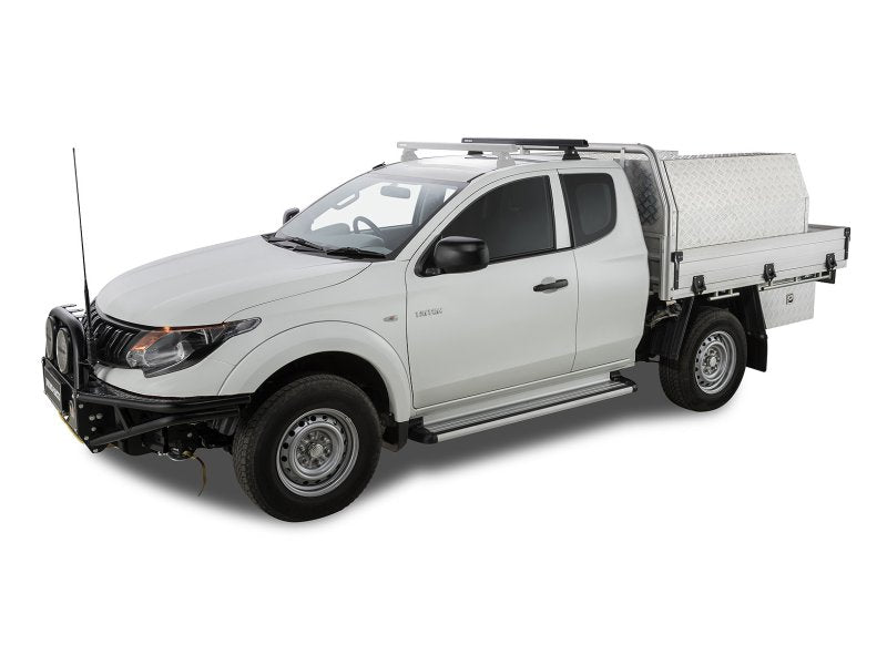 Kit 1 Dachträger-Querträger hinten noire 1250mm Heavy Duty avec pied RLT600 Ditch Mount Mitsubishi L200 Gen V MQ/MR 2015 — Rhino Rack