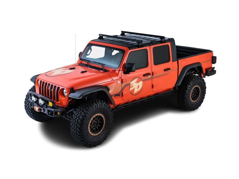 Kit 2 Dachträger-Querträger schwarz Heavy Duty 1500mm mit Füßen RL110 Jeep Wrangler JL & Gladiator JT 2020+ — Rhino Rack