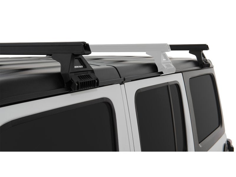 Kit 2 Dachträger-Querträger schwarz Heavy Duty 1500mm mit Füßen RL110 Jeep Wrangler JL & Gladiator JT 2020+ — Rhino Rack