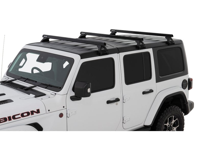 Kit 3 Dachträger-Querträger schwarz Heavy Duty 1500mm mit Füßen RL110 Jeep Wrangler JL 2019+ — Rhino Rack