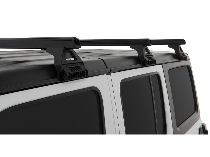 Kit 3 Dachträger-Querträger schwarz Heavy Duty 1500mm mit Füßen RL110 Jeep Wrangler JL 2019+ — Rhino Rack