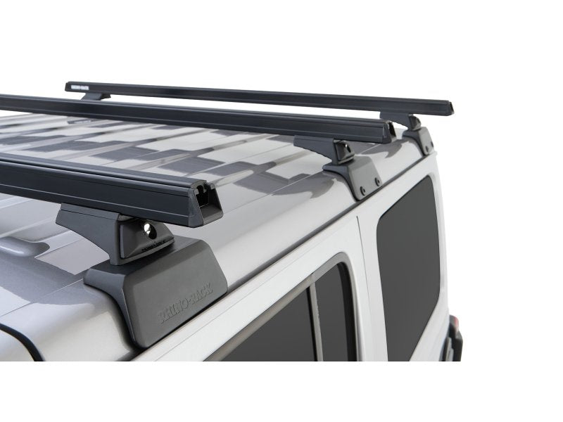 Kit 3 Dachträger-Querträger schwarz 1500mm RCL Rhino-Rack Backbone Heavy Duty Jeep Wrangler JL 2019 — Rhino Rack