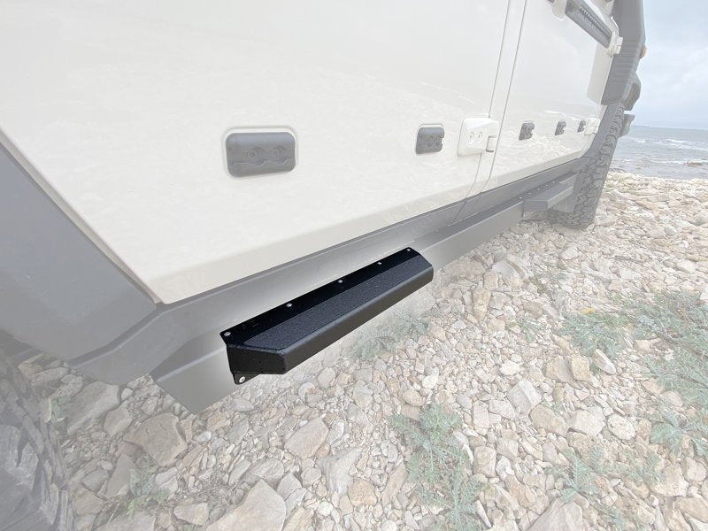 N4-Offroad Trittbrett-Aufsatz 350 mm Stahl für Rechteckprofil-Schwellerschutz (Paar)