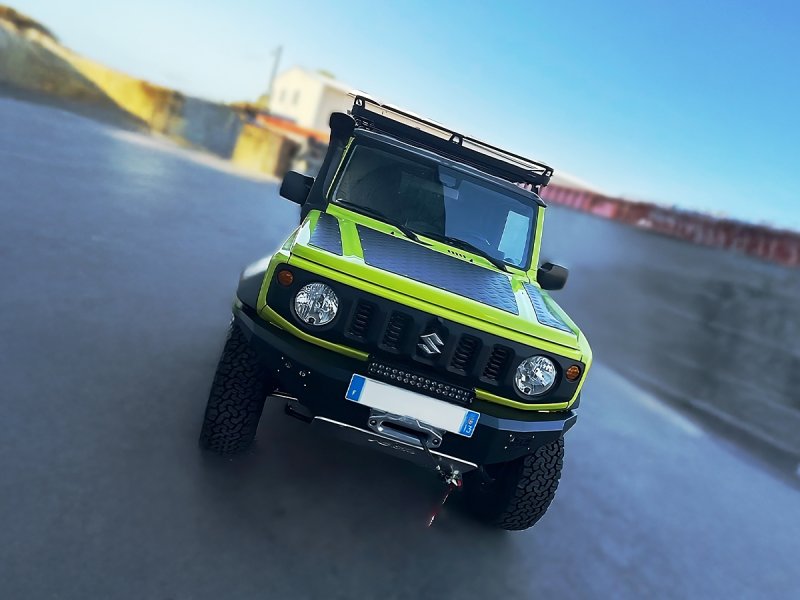 Motorhaubenschutz Aluminium Riffelblech 2mm Suzuki Jimny 2018+ — N4-Offroad