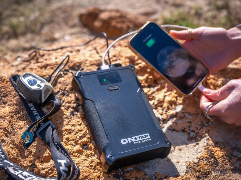 Externe Powerbank Multifunktion 9,6 Ah (12 V, USB, USB-C, DC) – Ontap