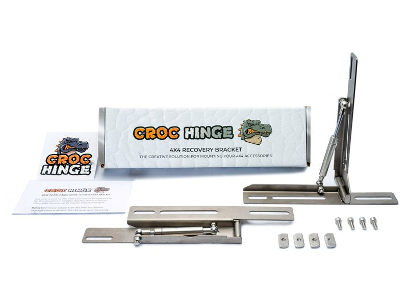 Halterung Sandbleche latéral rabattable Croc Hinge avec vérin d'assitance — Croc Hinge