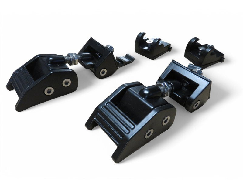 Motorhaubenverschlüsse aus eloxiertem Aluminium schwarz für Jeep Wrangler JK - Paar — DTC Parts