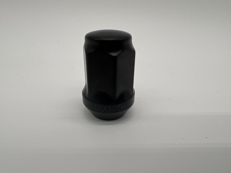 Ecrou roue noir 12x125 - Hex 19mm - Cône 60° - L35mm — N4-Offroad