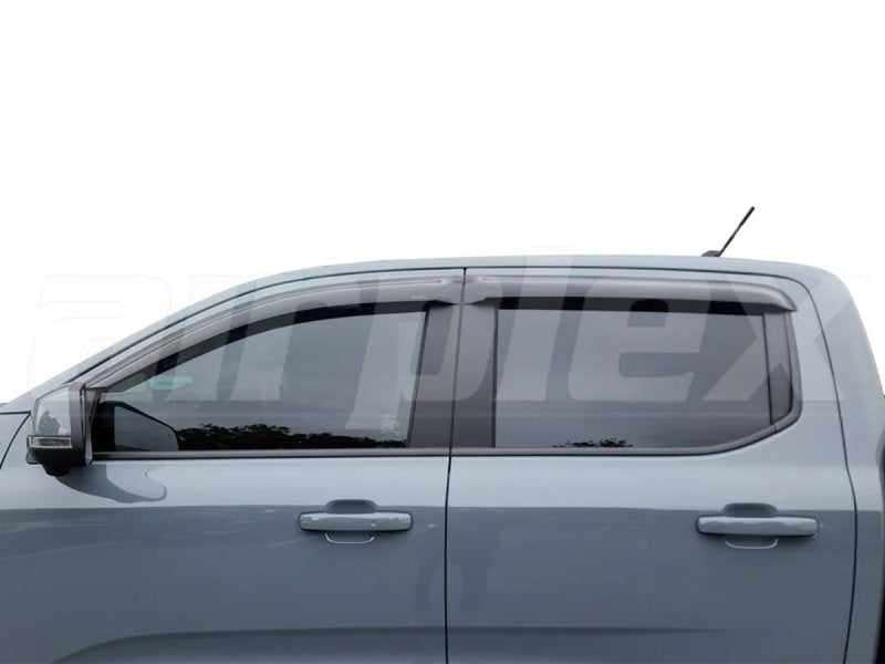 Windabweiser-Satz getönt (4-teilig) vorn und hinten Ford Ranger T9 / VW Amarok, Klebemontage — Airplex
